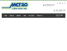 Tablet Screenshot of metrolawncare.com